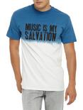 Music Is My Salvation Dip Dye T-Shirt, BLACK, hi-res