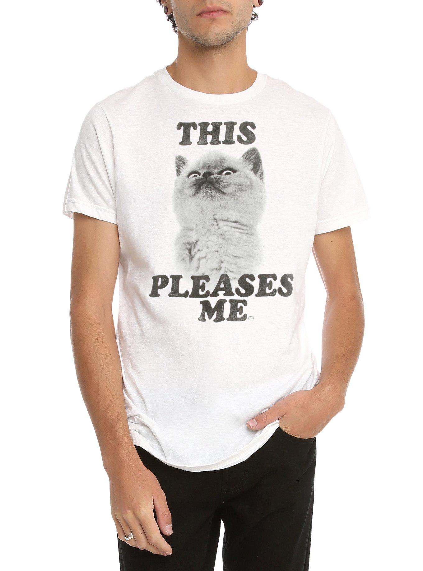 This Pleases Me Cat T-Shirt, BLACK, hi-res