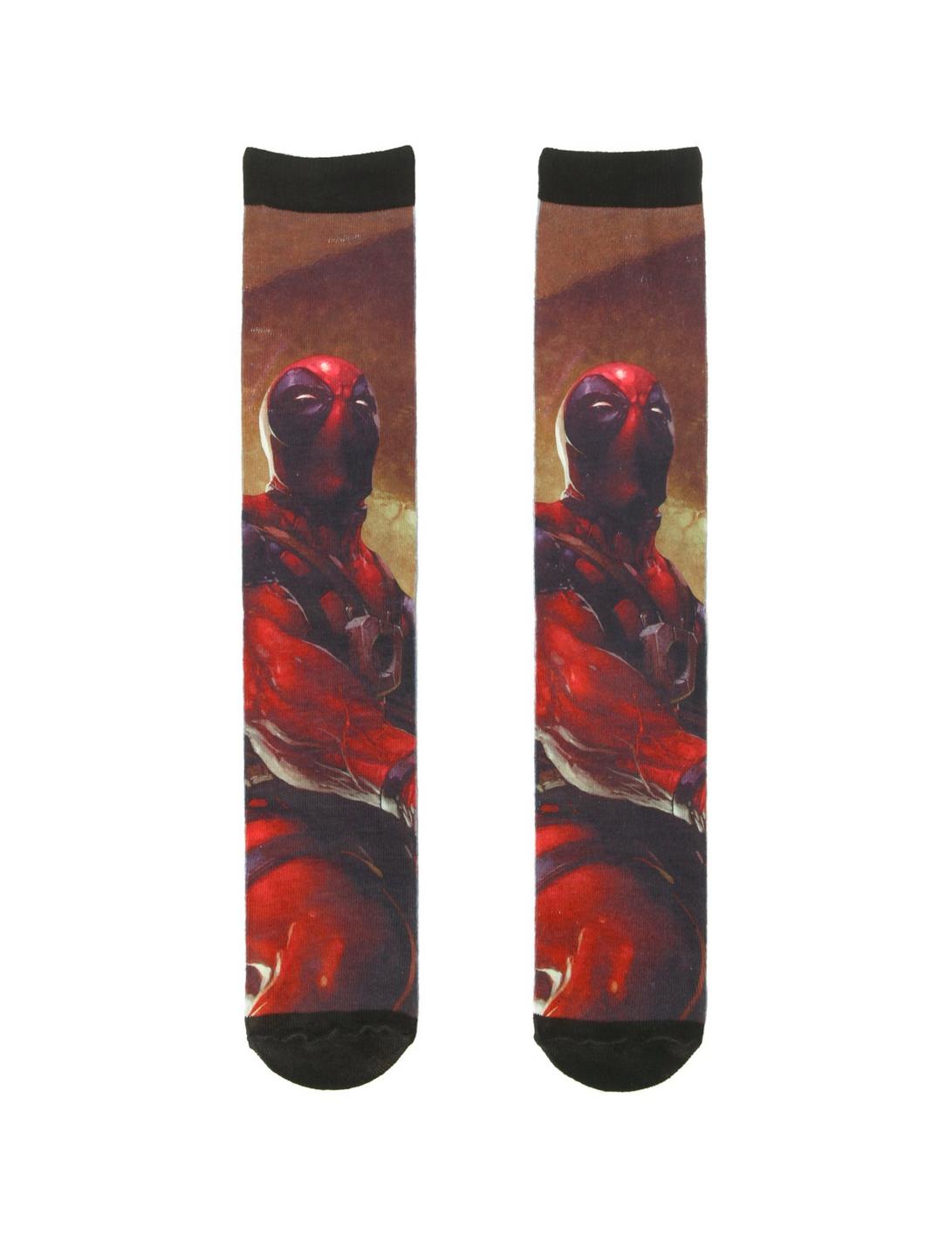 Marvel Deadpool Sublimation Crew Socks, , hi-res
