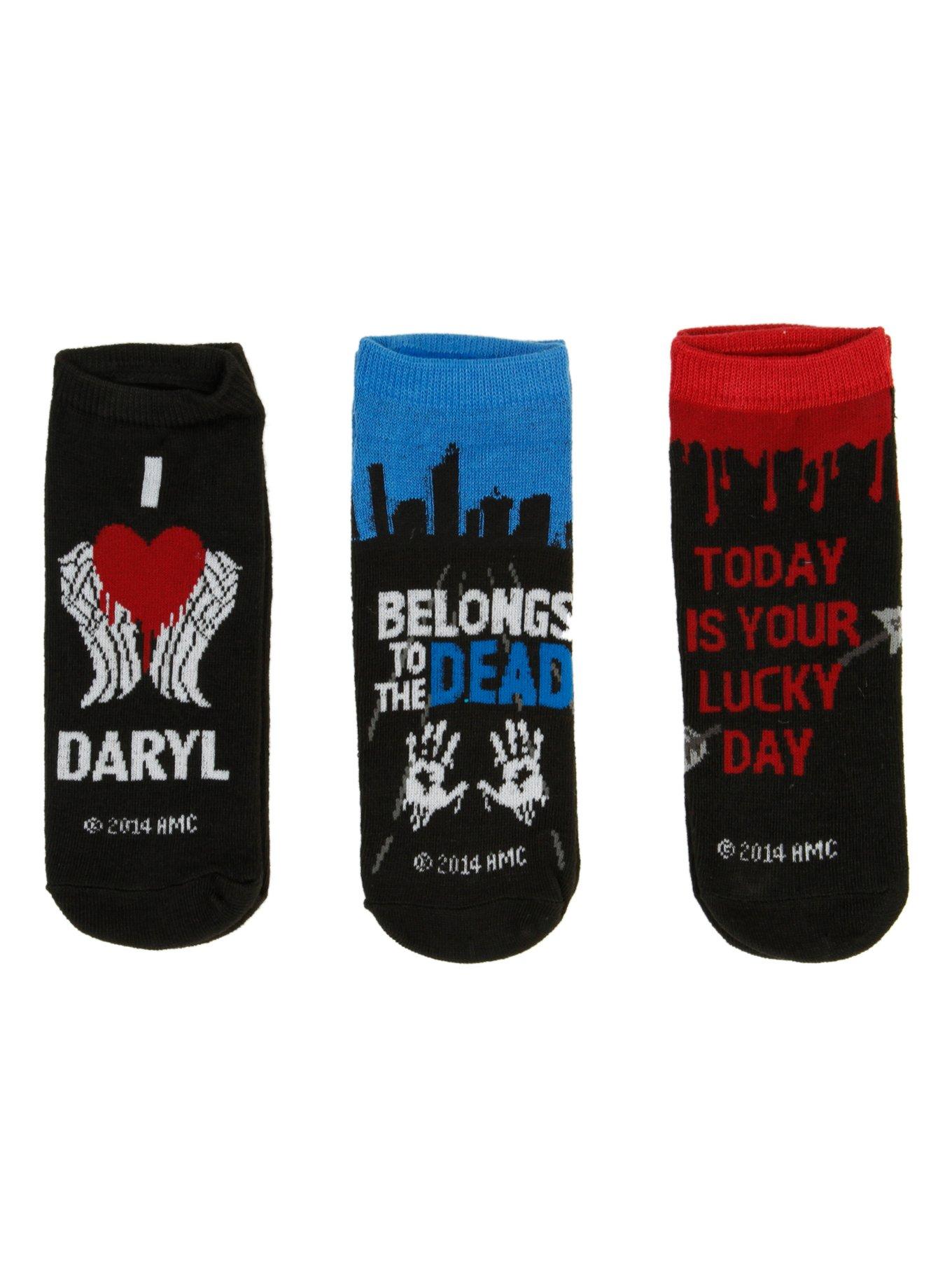 The Walking Dead Daryl No-Show Socks 3 Pair, , hi-res