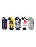 Doctor Who Bow Ties No-Show Socks 5 Pair, , hi-res