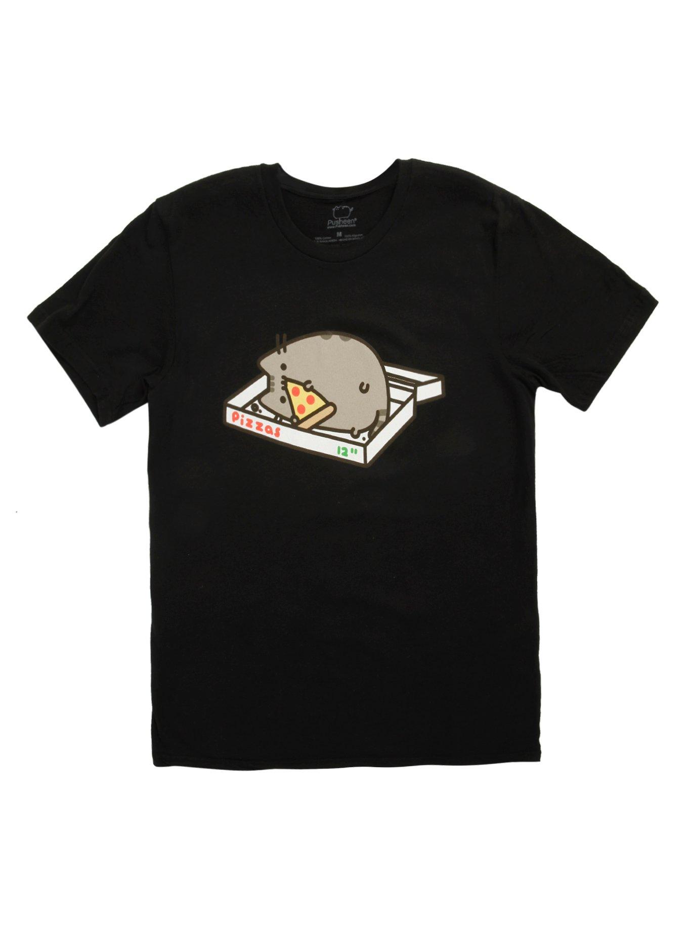 Pusheen Pizza Box T-Shirt, BLACK, hi-res
