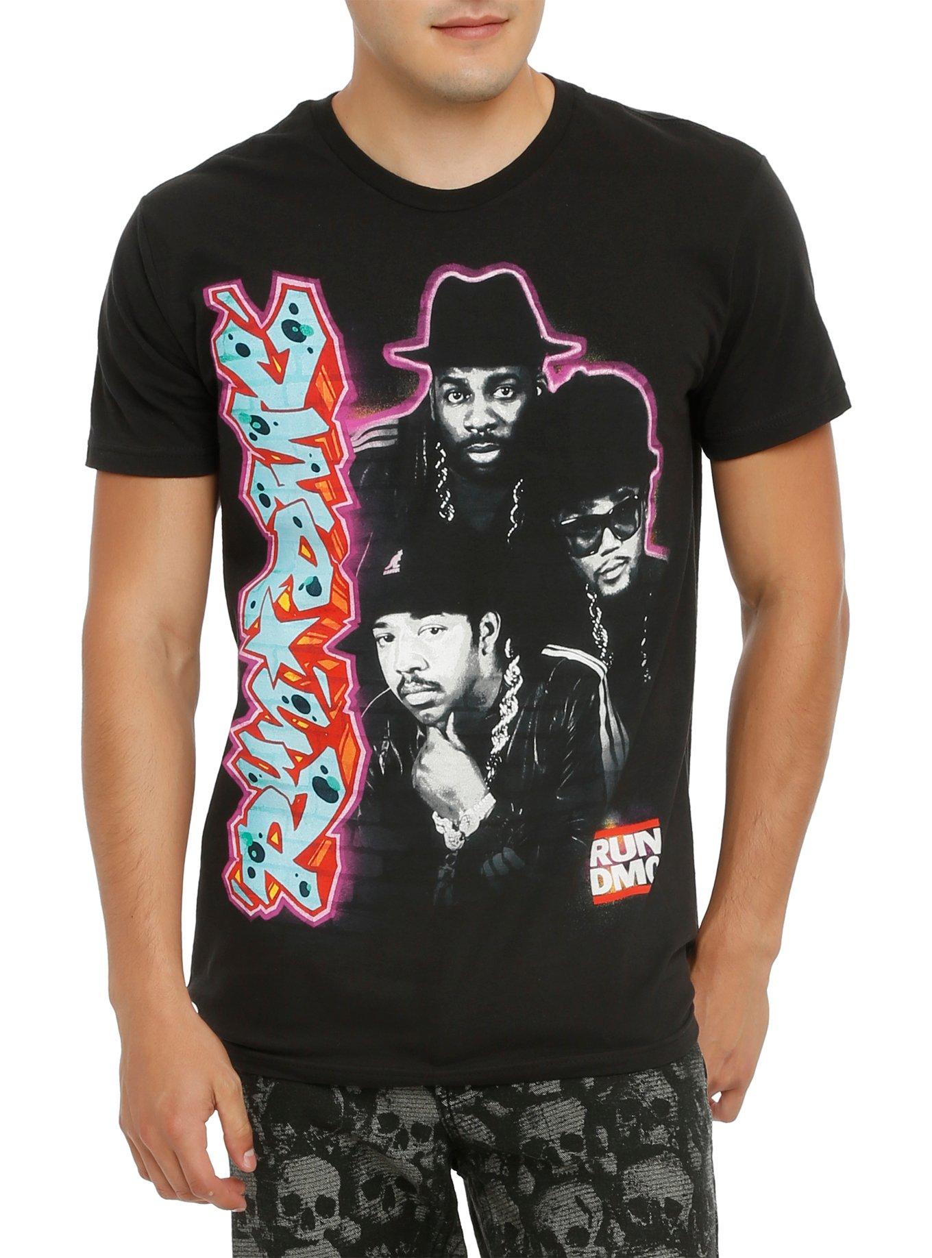 Run-DMC Graffiti T-Shirt, BLACK, hi-res