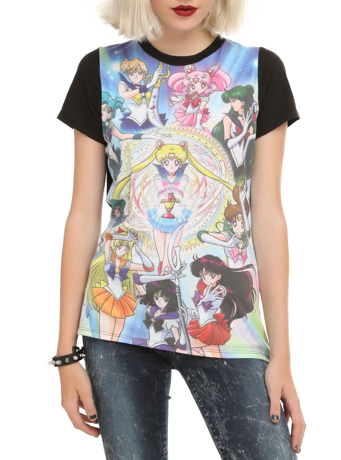 Sailor Moon Ten Sailors Sublimation Girls T Shirt