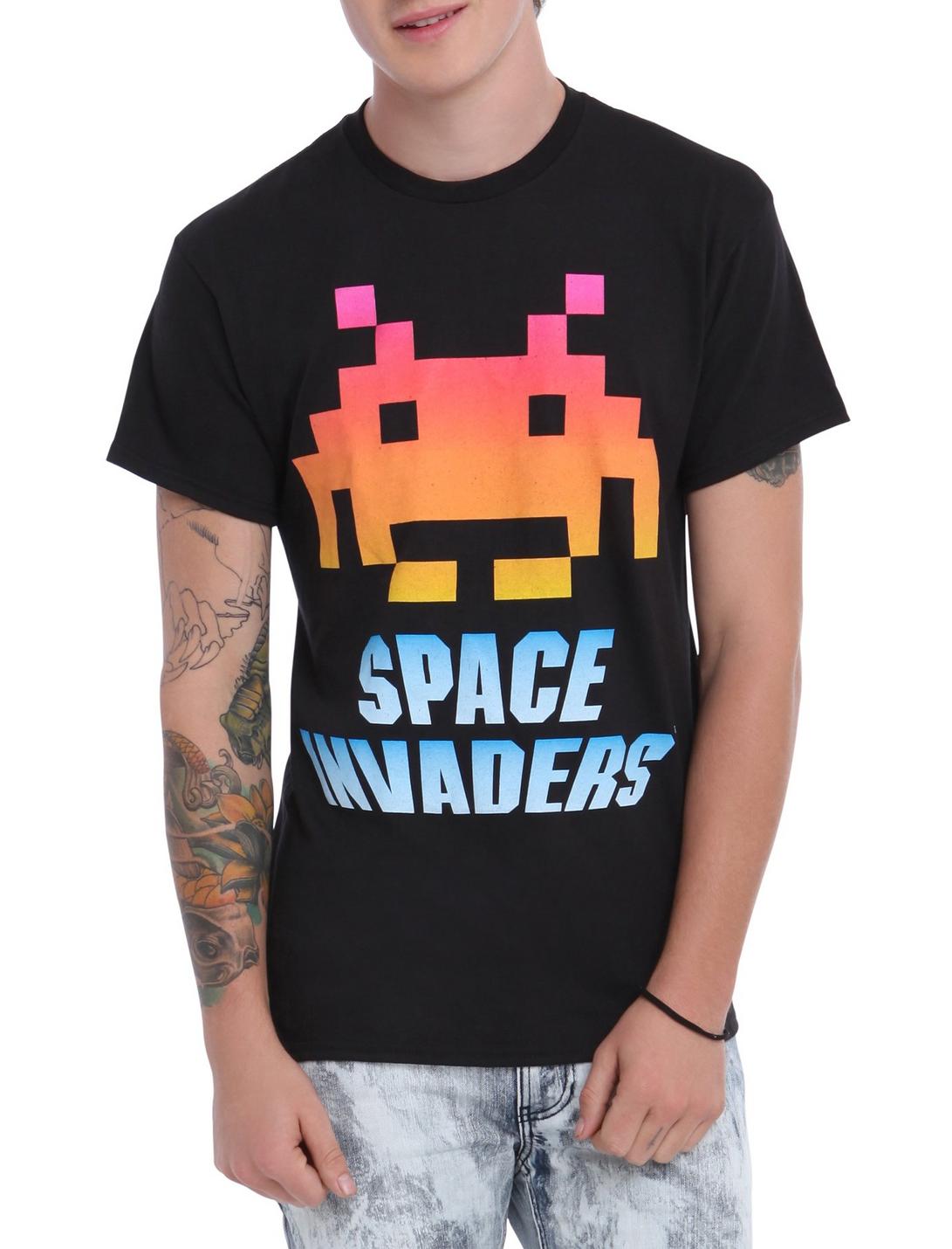 Space Invaders Logo T-Shirt, BLACK, hi-res
