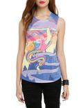 Adventure Time Mountain Scene Girls Muscle Top, LIGHT BLUE, hi-res