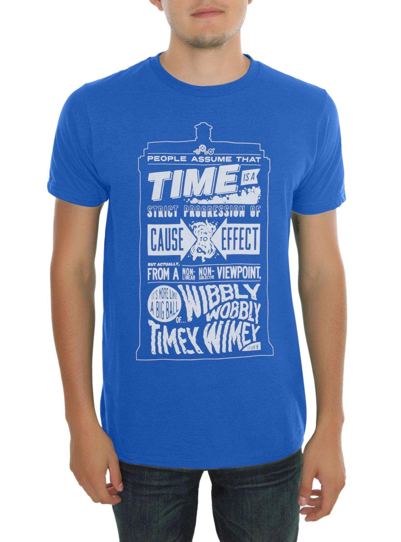 Doctor Who Timey Wimey TARDIS T-Shirt, ROYAL BLUE, hi-res