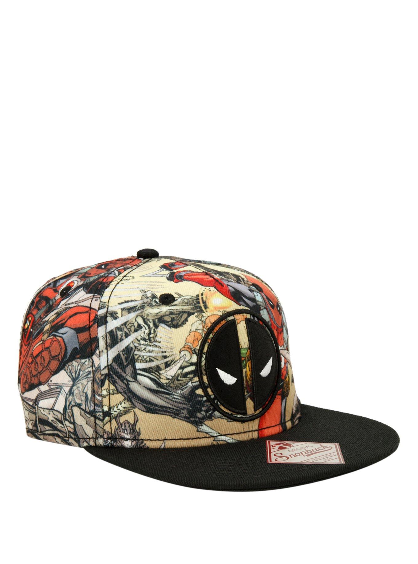 Marvel Deadpool Sublimation Print Snapback Hat, , hi-res