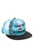 Time To Not Workout Tie Dye Snapback Hat, , hi-res