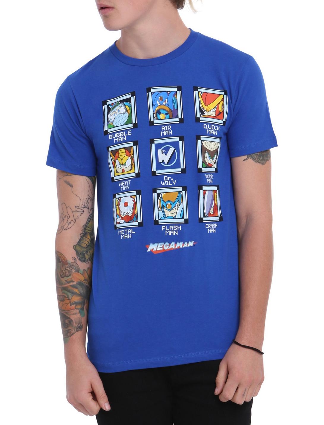 Mega Man Characters T-Shirt, ROYAL BLUE, hi-res