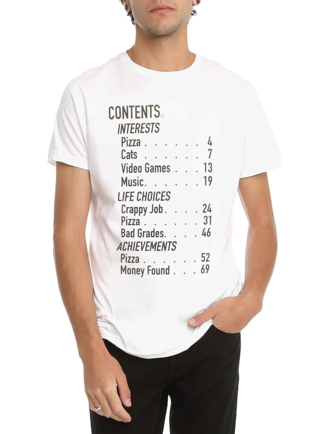 Contents List T-Shirt, , hi-res