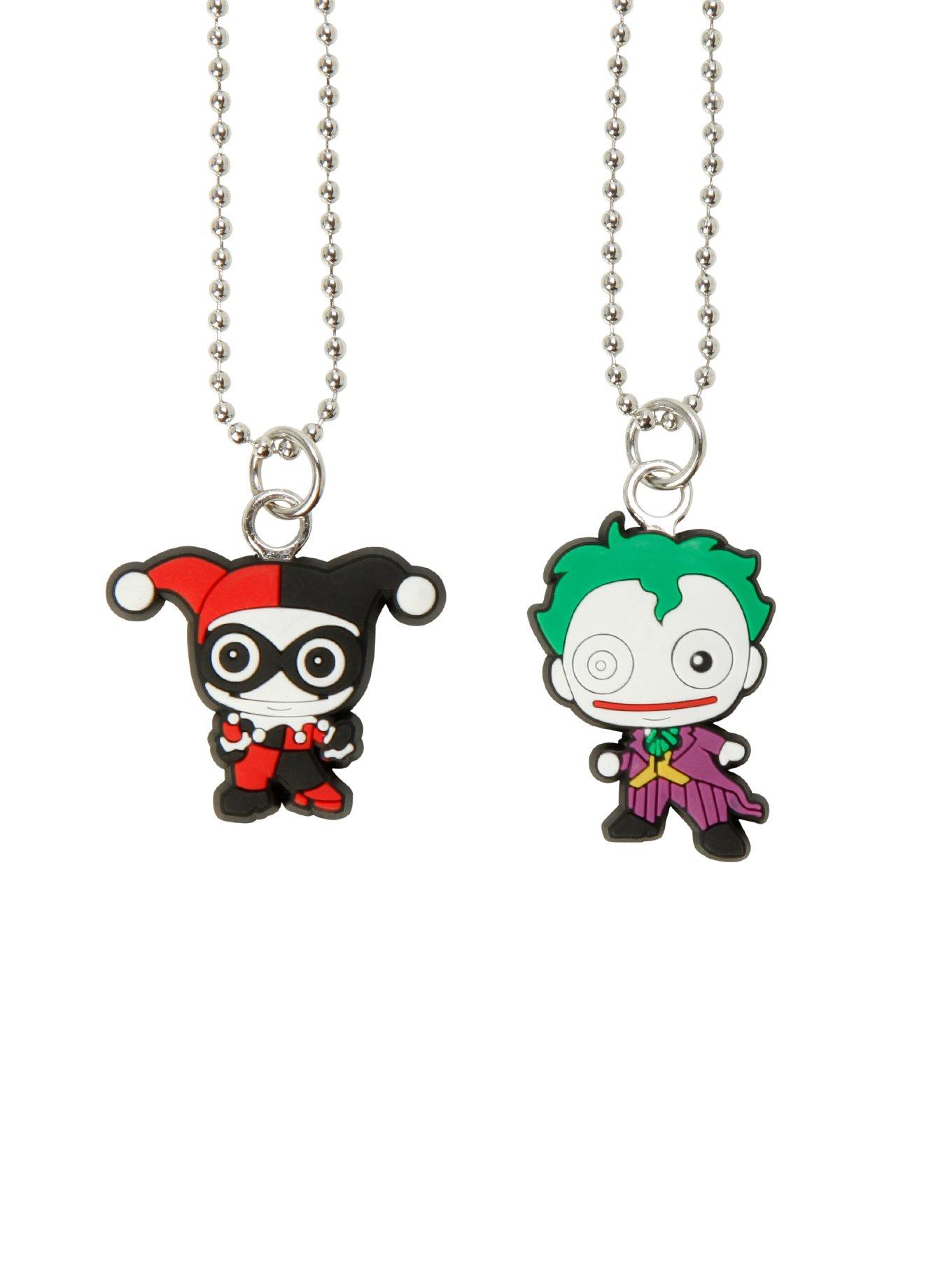 DC Comics The Joker & Harley Quinn Kawaii Necklace Set Hot Topic