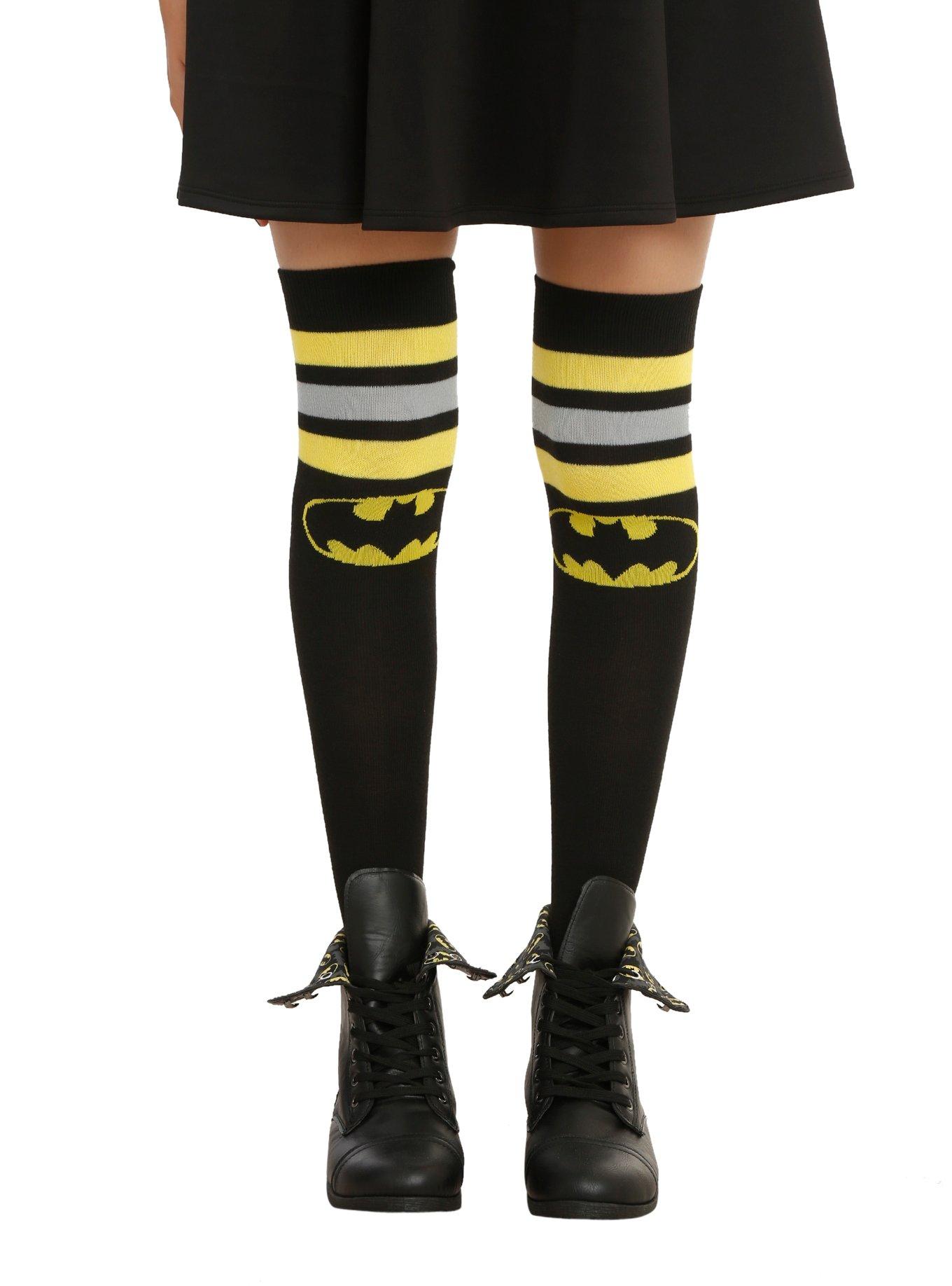 DC Comics Batman Striped Over-The-Knee Socks, , hi-res