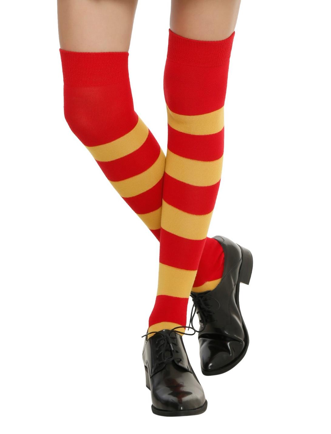 Harry Potter Gryffindor Striped Over-The-Knee Socks, , hi-res