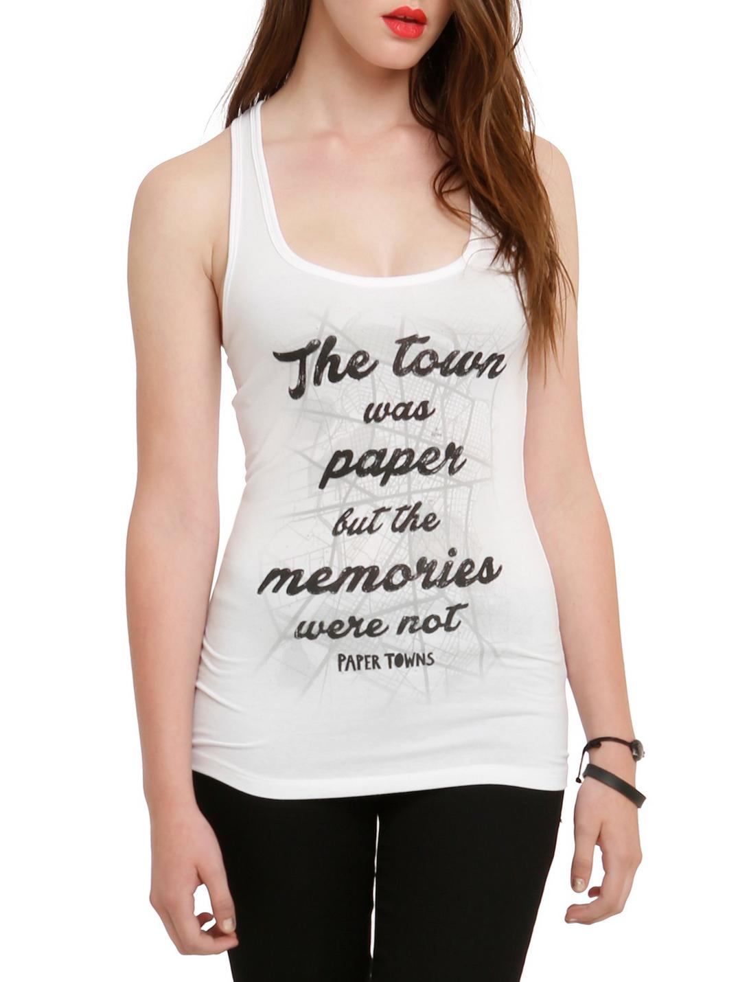 Paper Towns Paper Memories Girls Tank Top, WHITE, hi-res