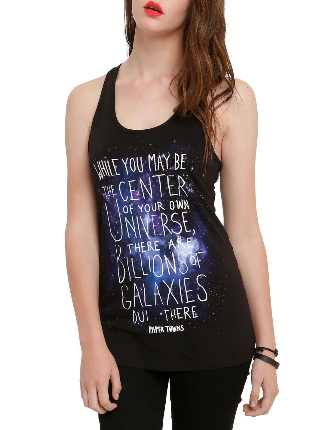 Paper Towns Universe Quote Girls Tank Top, BLACK, hi-res