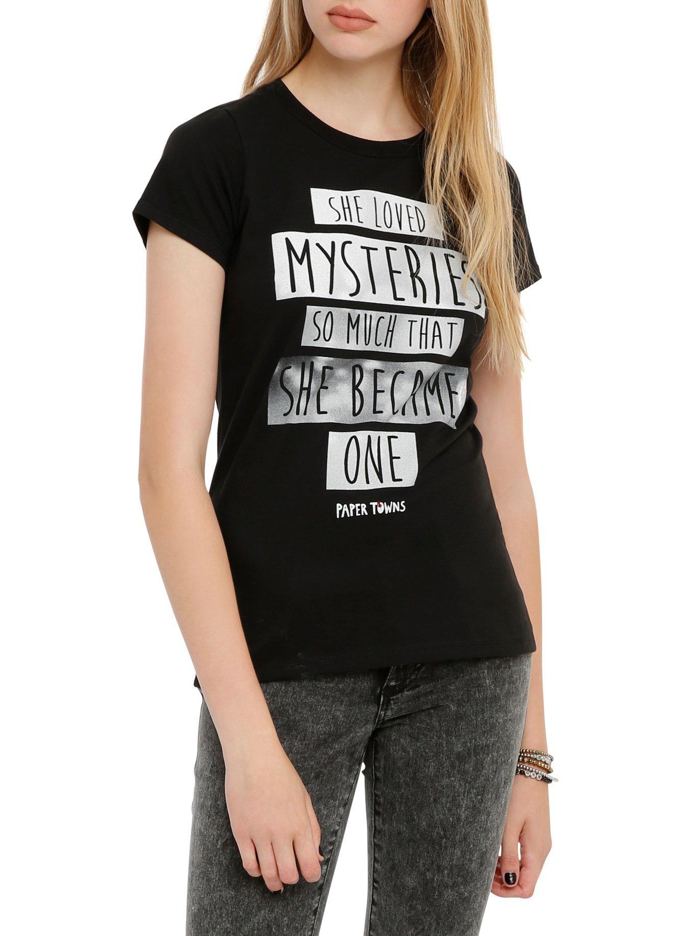 Paper Towns Mysteries Girls T-Shirt, BLACK, hi-res