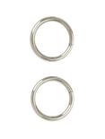Steel Silver Tone Segment Ring 2 Pack, MULTI, hi-res