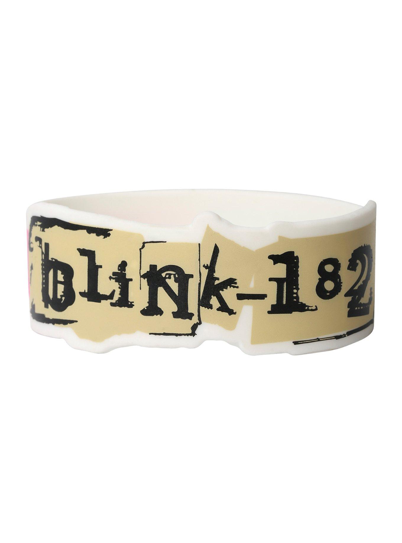 Blink-182 Pink Turquoise Die-Cut Rubber Bracelet, , hi-res