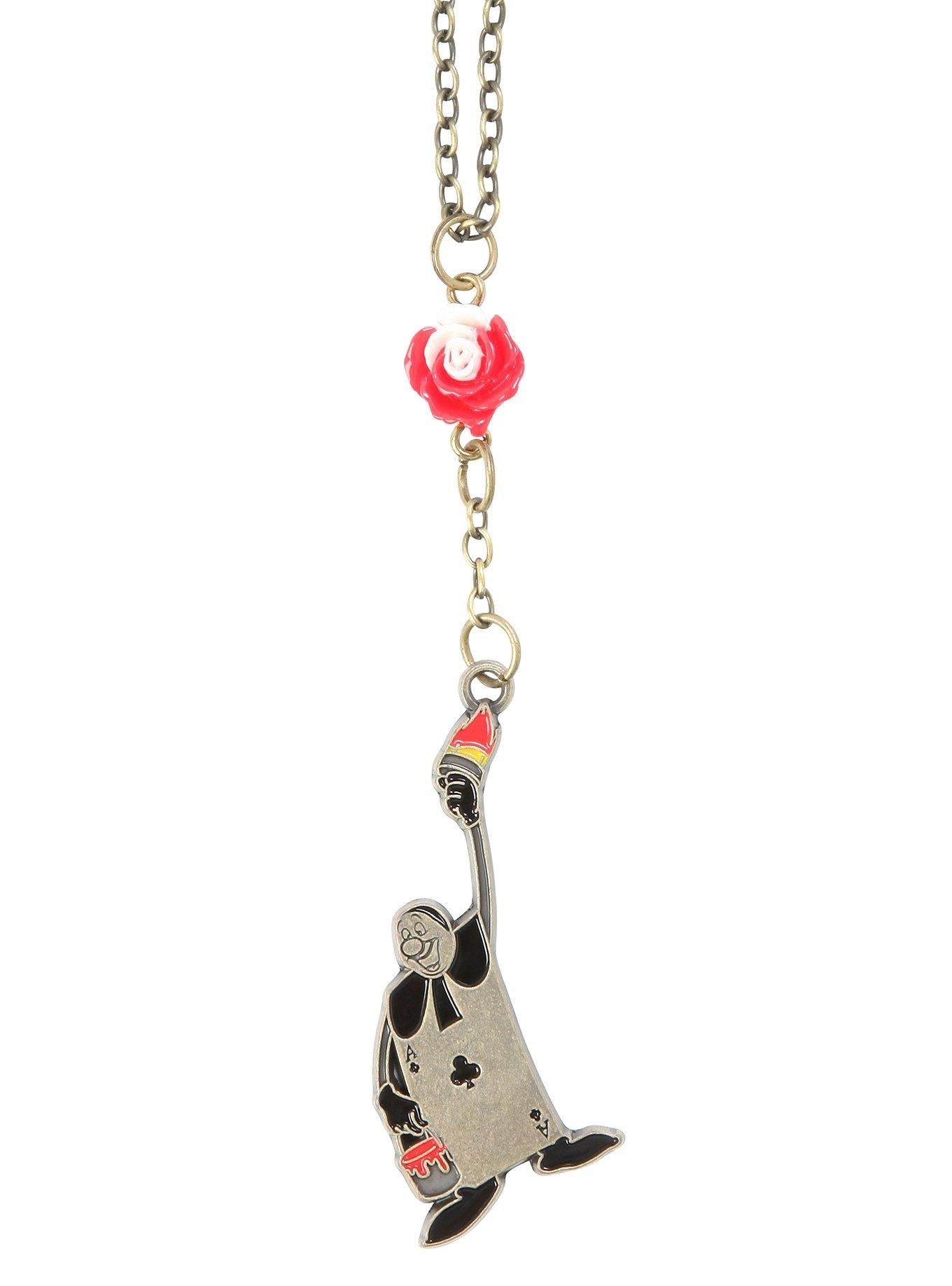 Disney Alice In Wonderland Painting The Roses Red Necklace, , hi-res