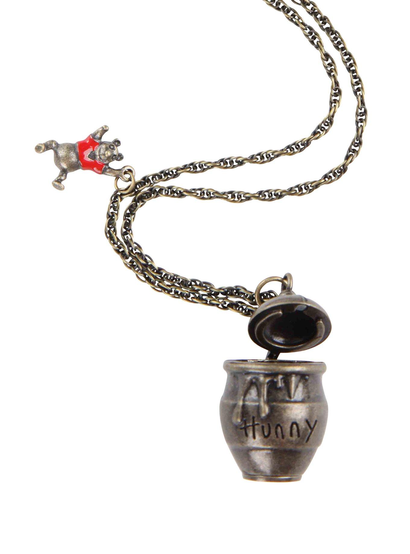 Disney Winnie The Pooh Hunny Pot Necklace, , hi-res