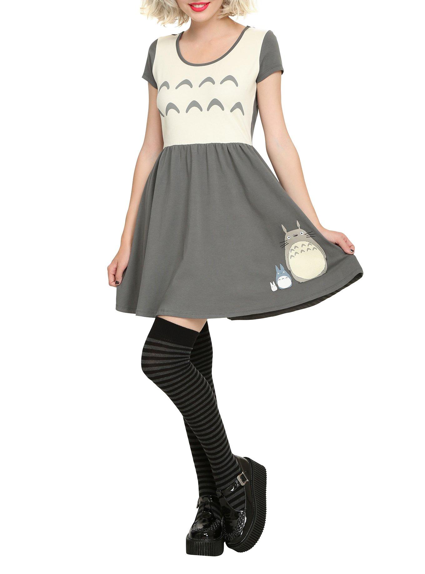 Studio Ghibli Her Universe My Neighbor Totoro Friends Costume Dress, LIGHT GRAY, hi-res