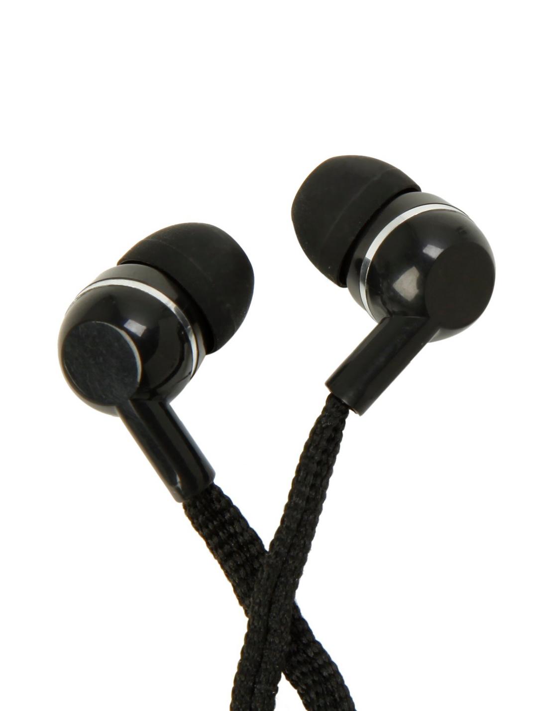 Black Zipper Earbuds, , hi-res