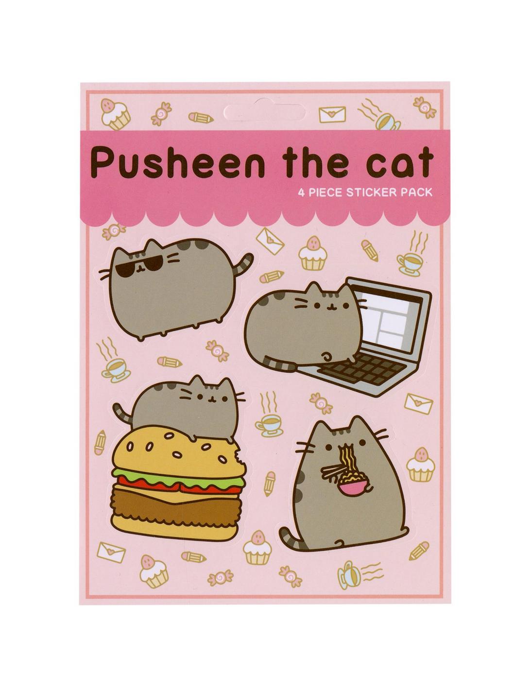 Pusheen Eat Sticker Sheet, , hi-res