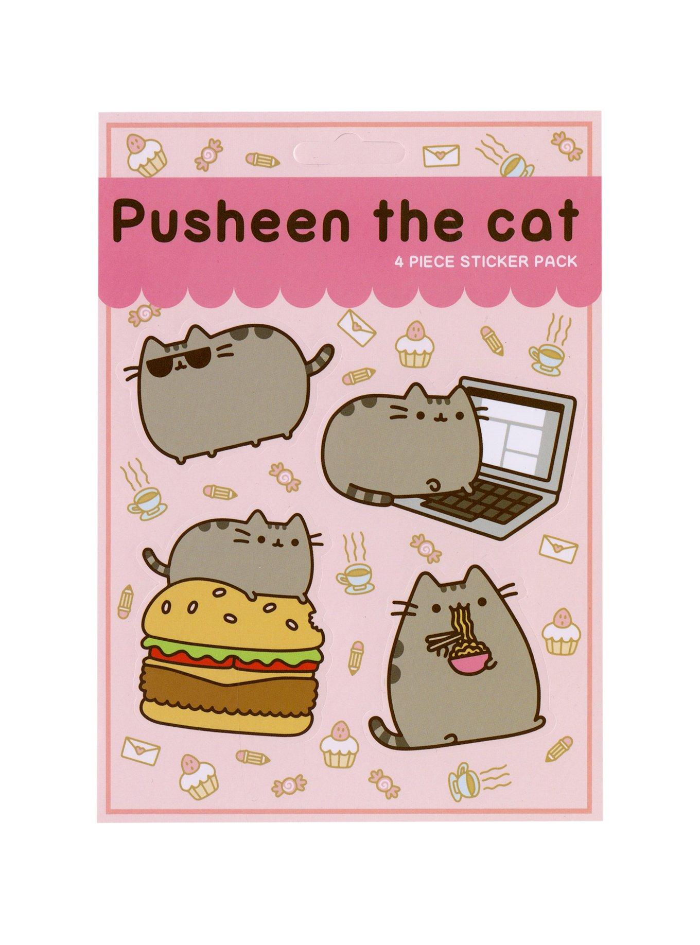 Pusheen Eat Sticker Sheet, , hi-res