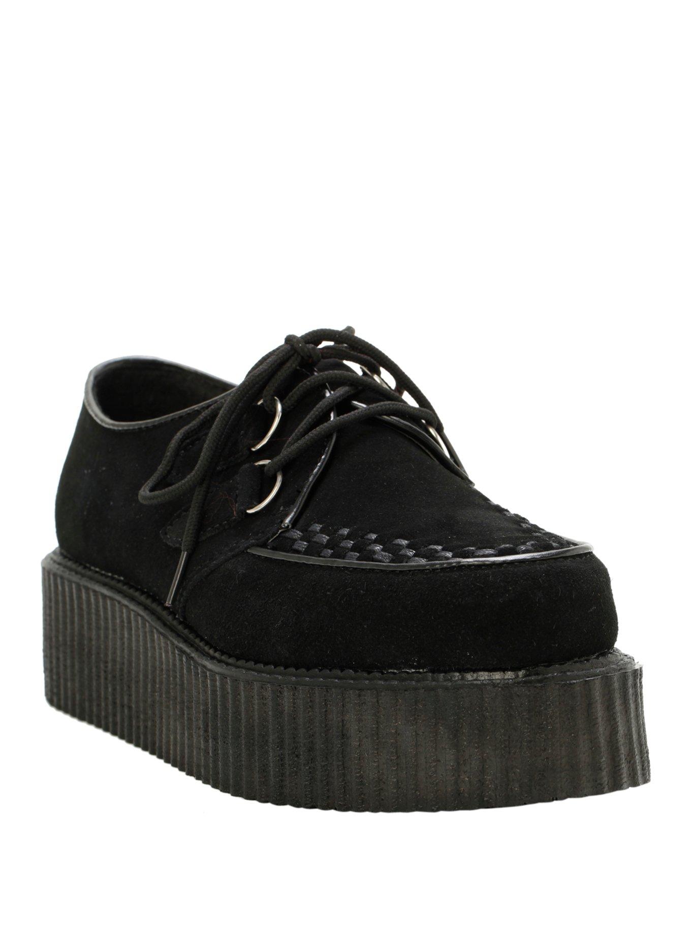 Demonia By Pleaser Black Suede Creepers, BLACK, hi-res