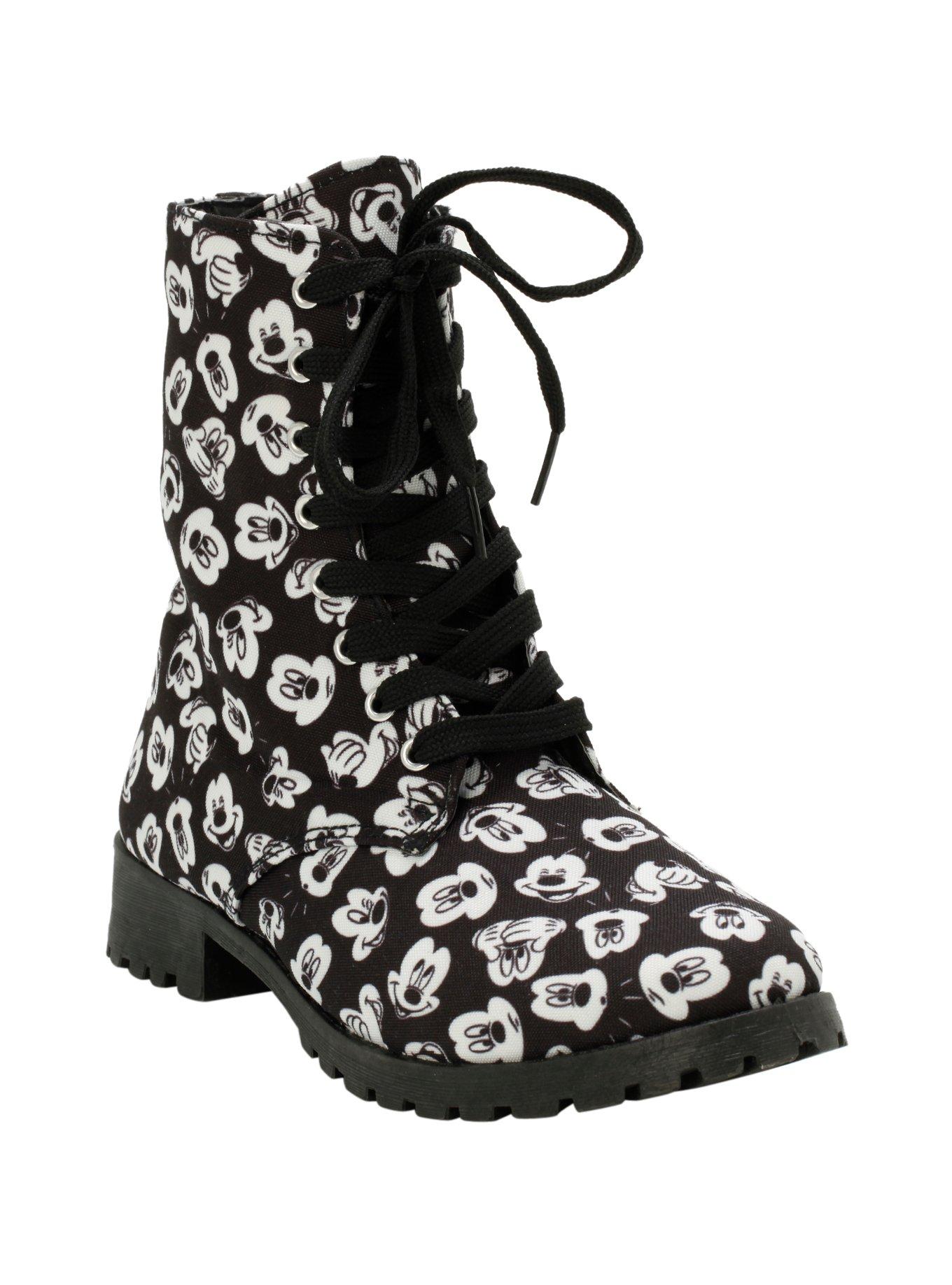 Disney Mickey Mouse Printed Boots, BLACK, hi-res