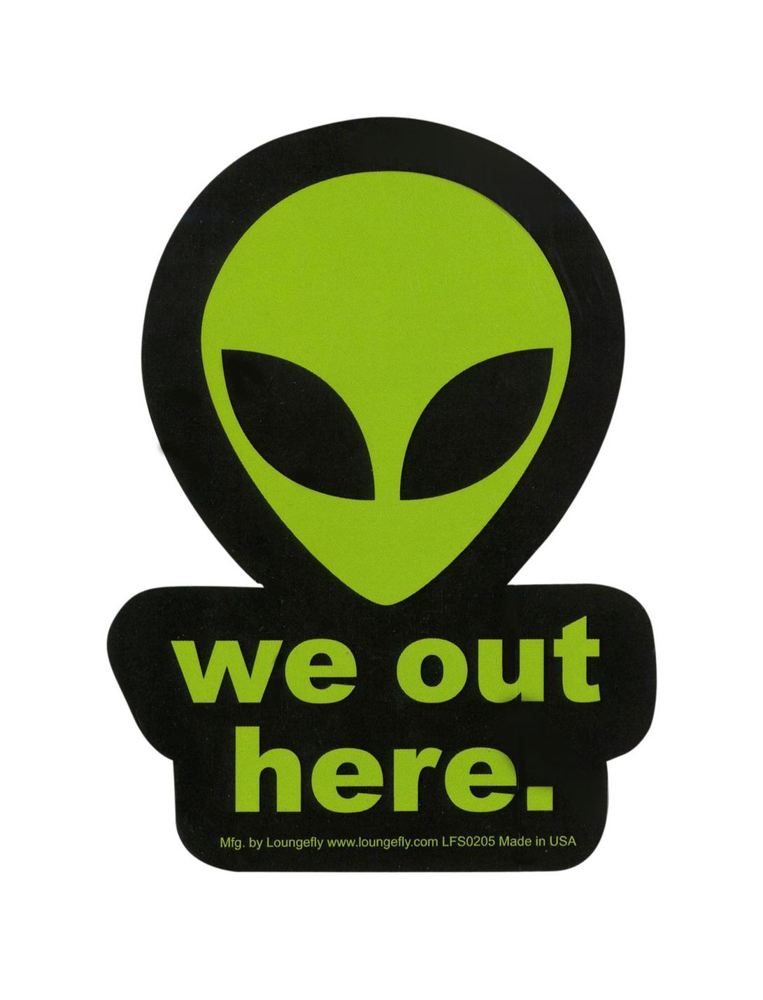 Loungefly We Out Here Alien Sticker, , hi-res