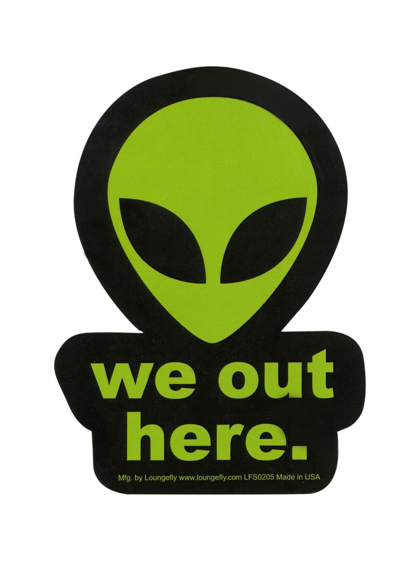 Loungefly We Out Here Alien Sticker, , hi-res