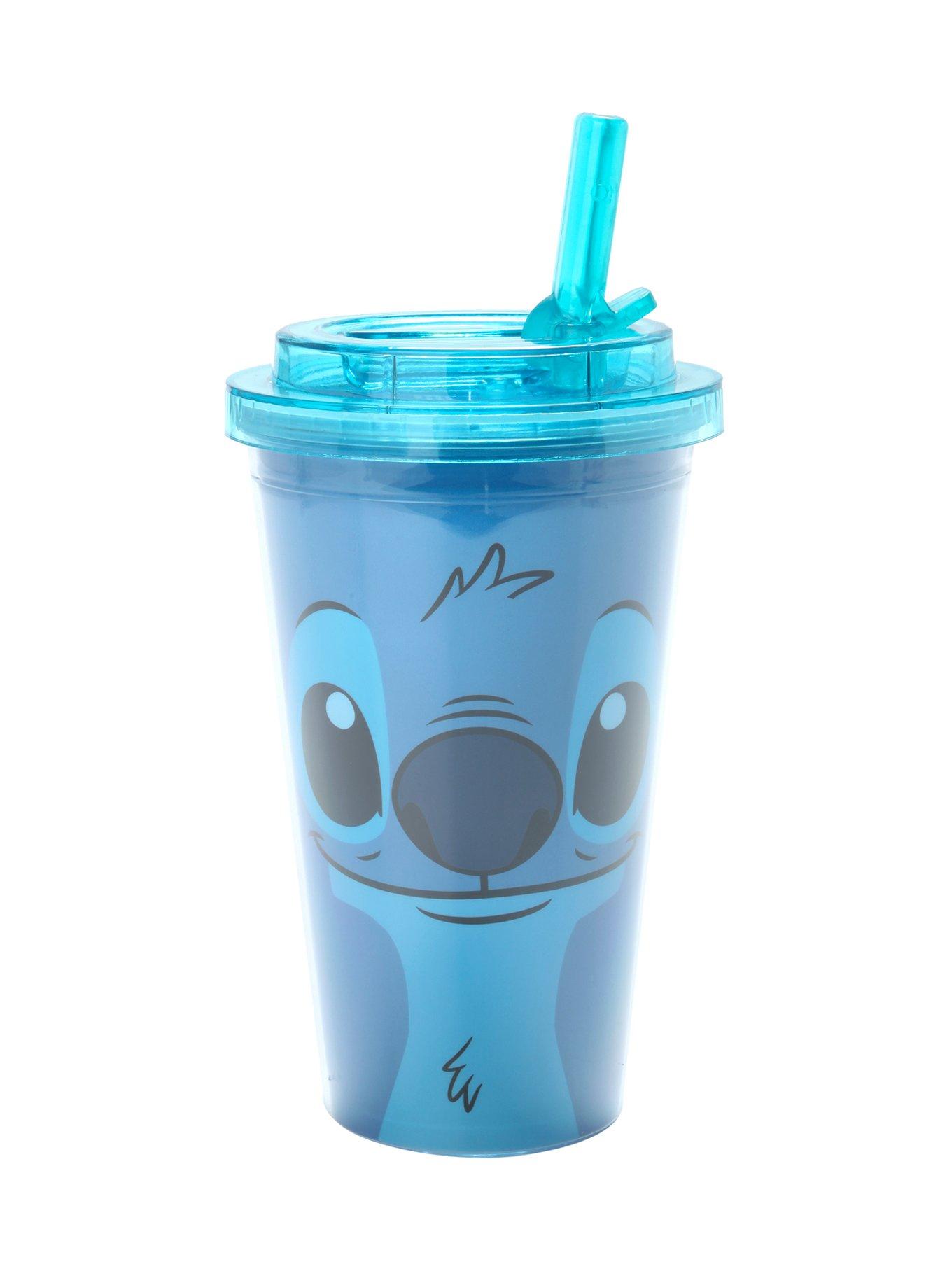 Disney Lilo & Stitch Face Flip Straw Acrylic Travel Cup
