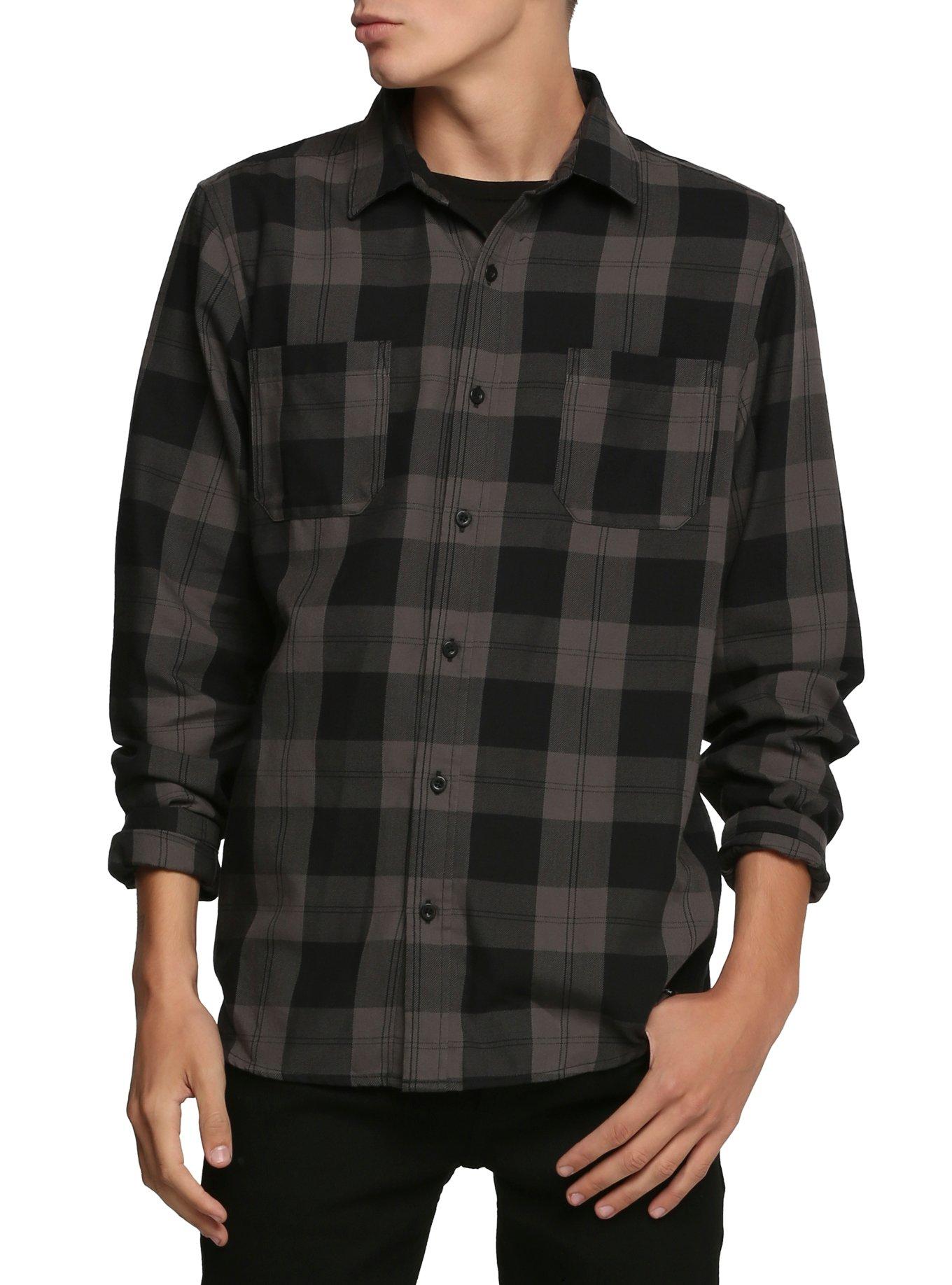 RUDE Black & Grey Plaid Woven, BLACK, hi-res
