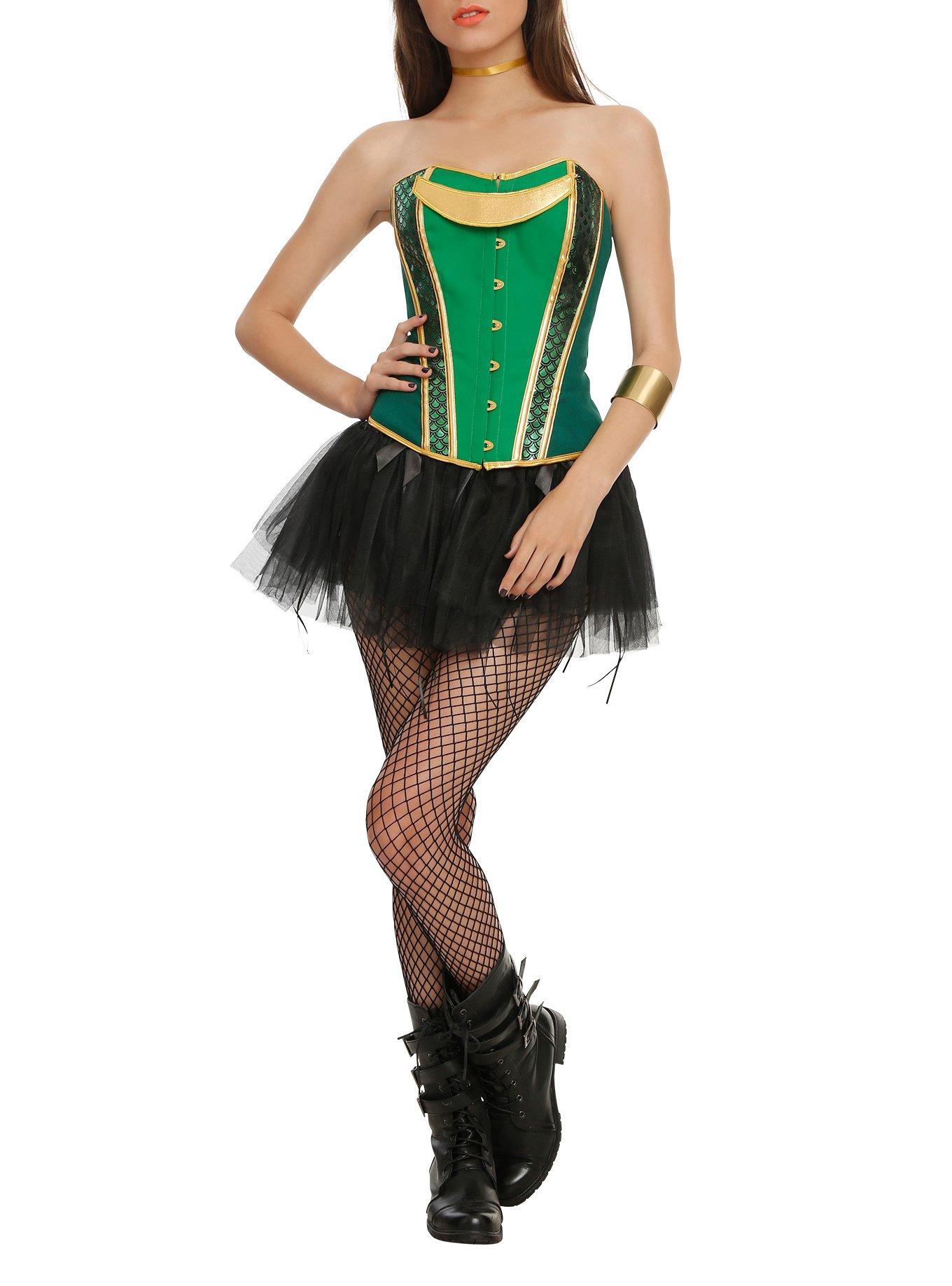 Green & Gold Corset, , hi-res