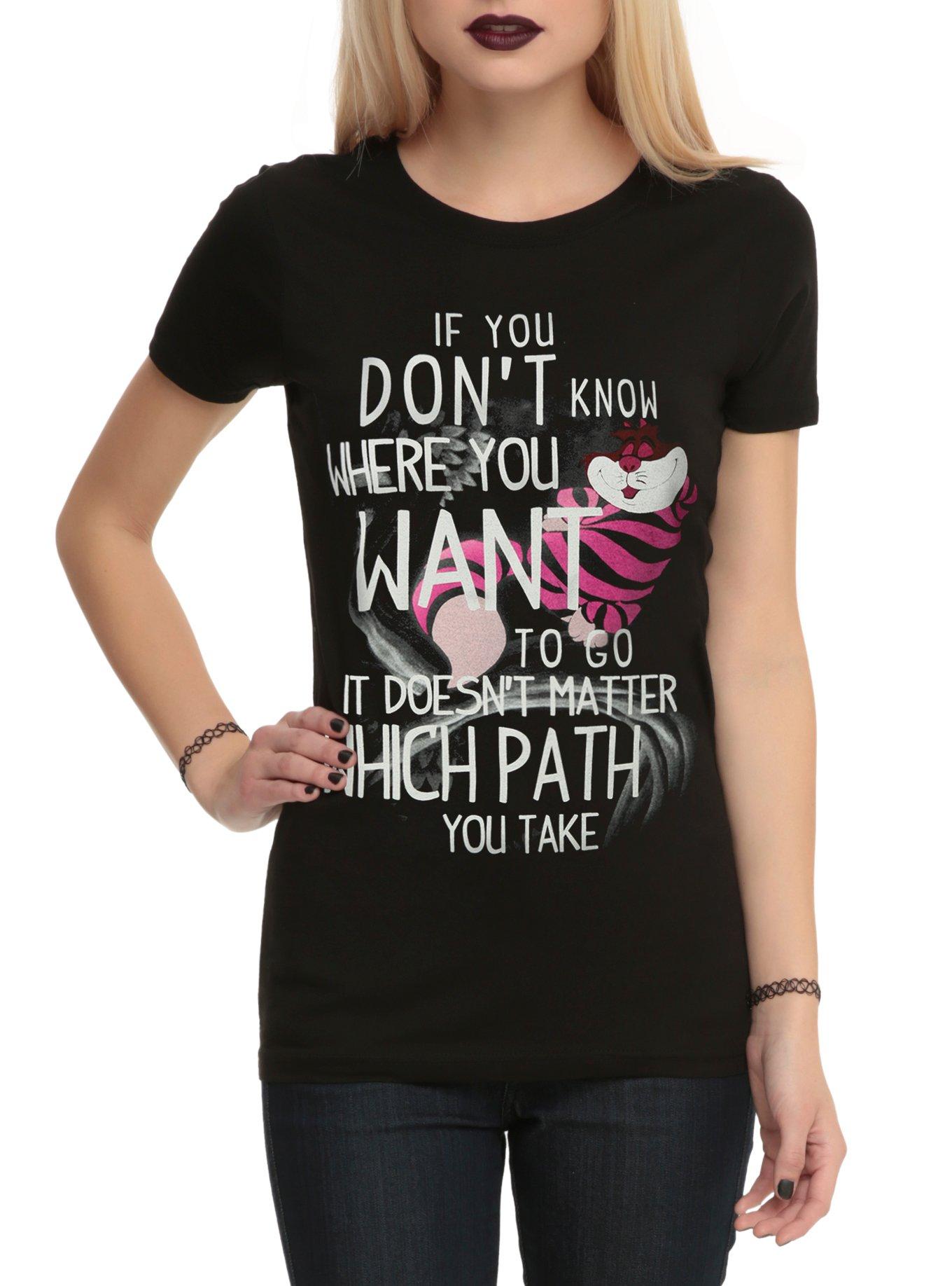 Disney Alice In Wonderland Cheshire Cat Path Girls T-Shirt | Hot Topic