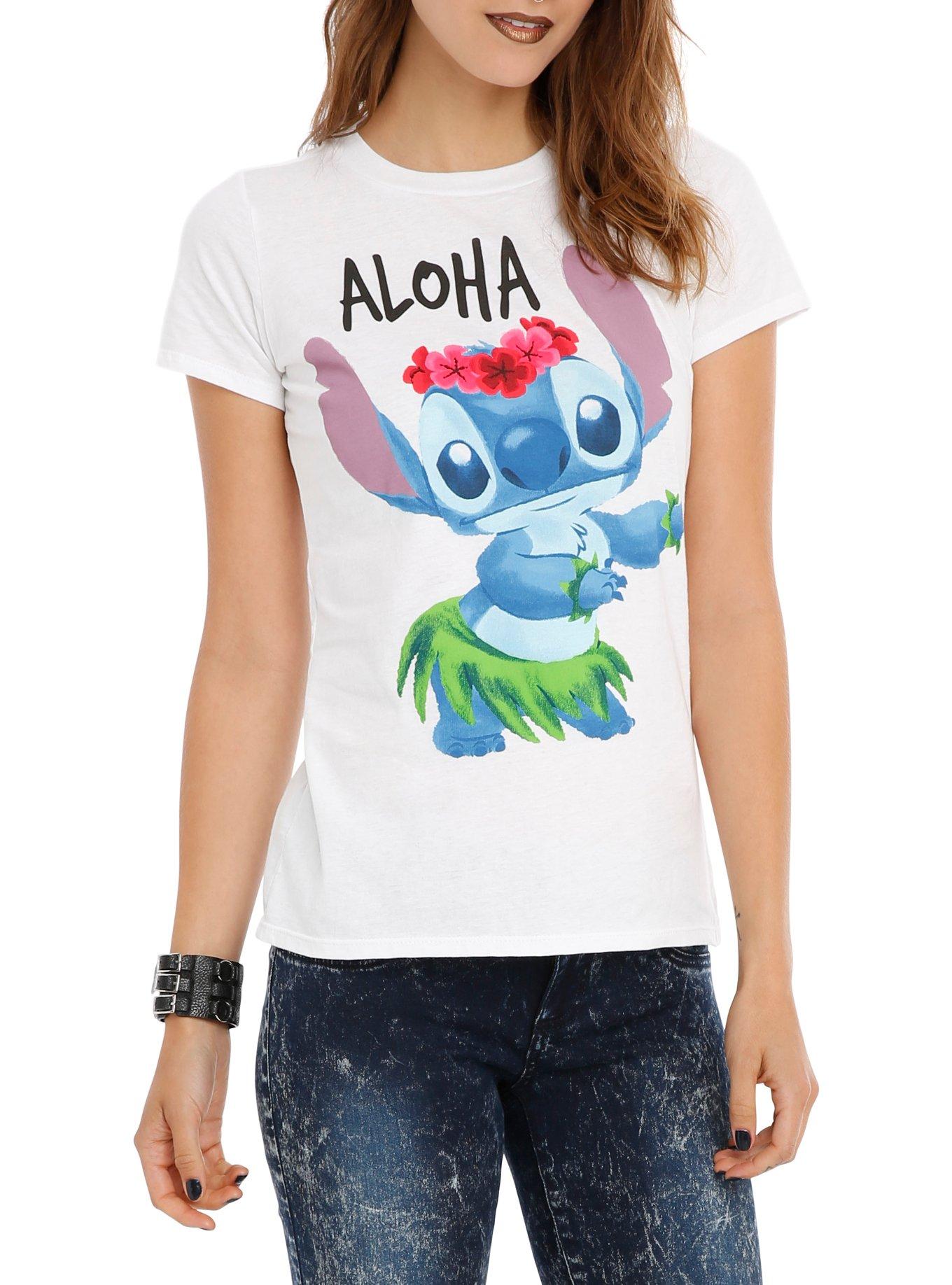 Disney Lilo & Stitch Aloha Girls T-Shirt, WHITE, hi-res