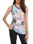 Sailor Moon Group Sublimation Girls Muscle Top, MULTI, hi-res