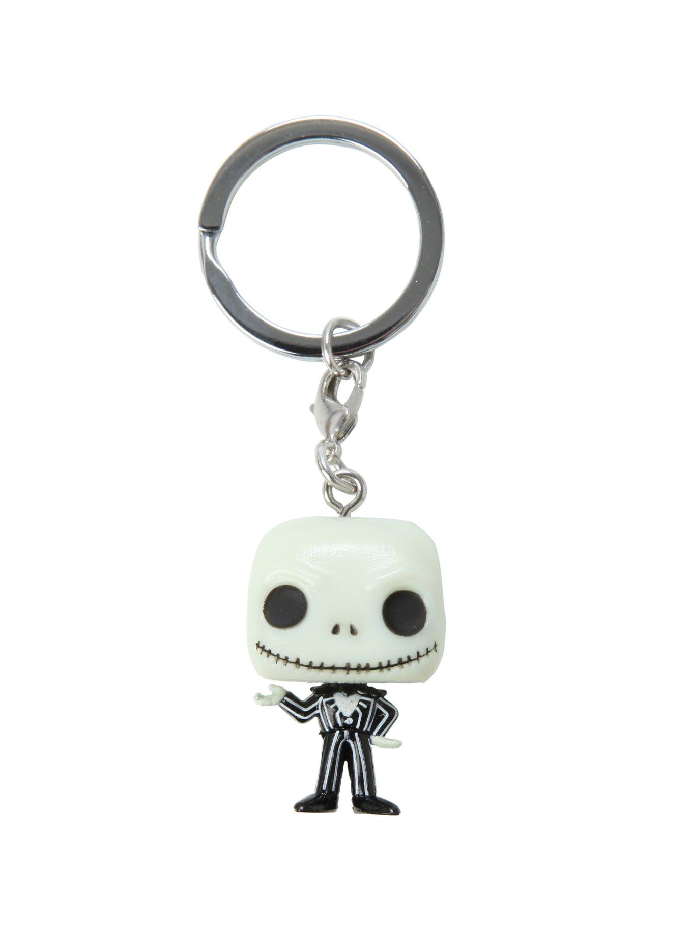 Funko The Nightmare Before Christmas Pocket Pop! Jack Skellington Key Chain Glow-In-The-Dark Hot Topic Exclusive, , hi-res