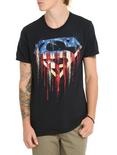 DC Comics Superman Patriotic Paint Logo T-Shirt, BLACK, hi-res