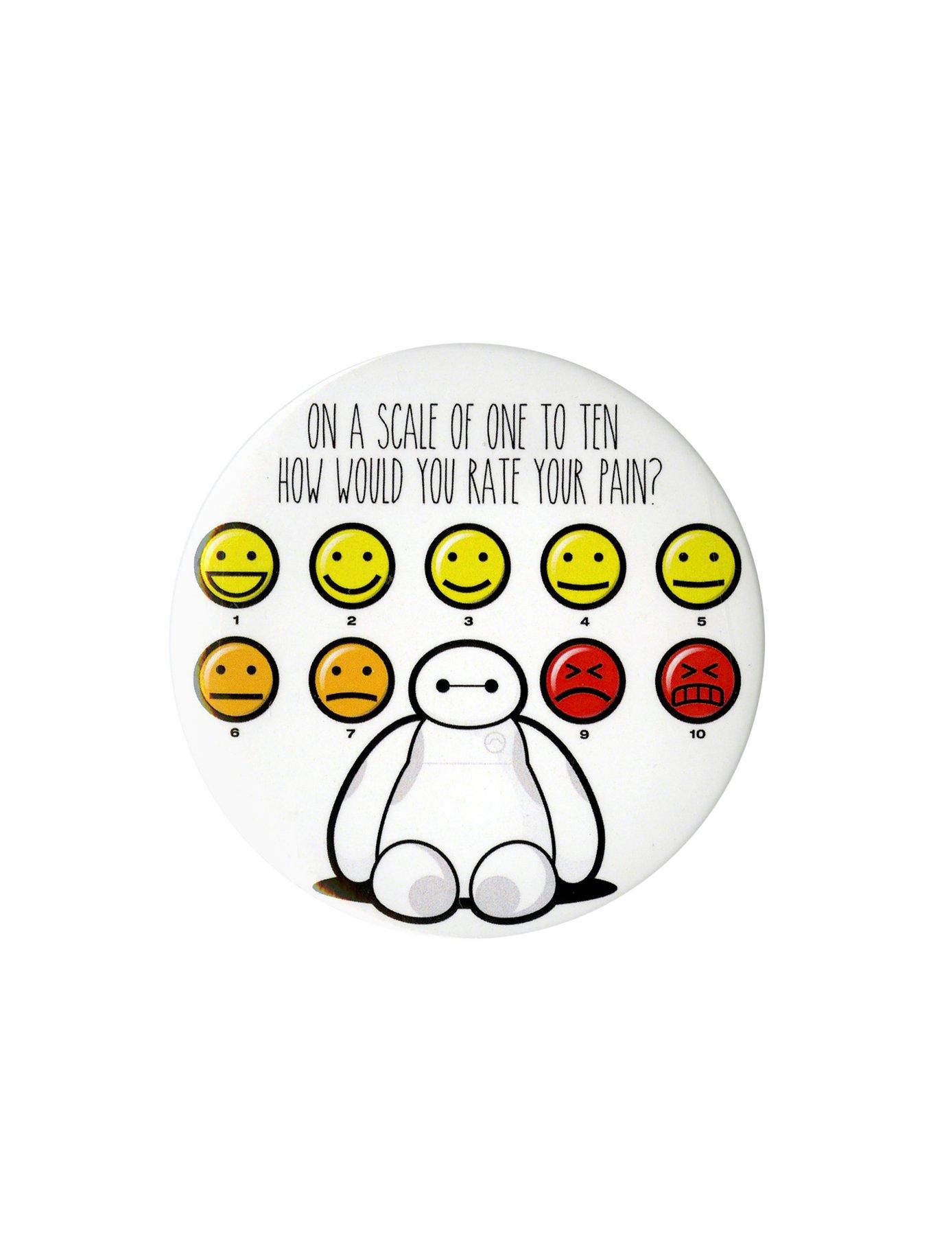 Disney Big Hero 6 Baymax Pain Scale 3" Pin Hot Topic