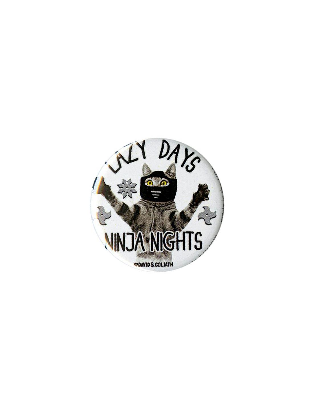 David & Goliath Lazy Days Ninja Nights Pin, , hi-res