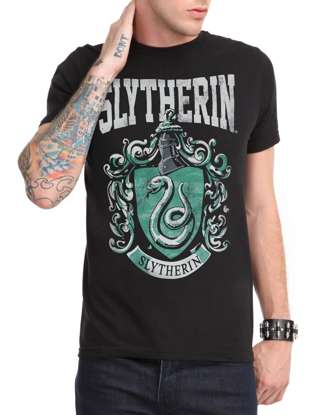 Harry Potter Slytherin Crest T-Shirt, BLACK, hi-res