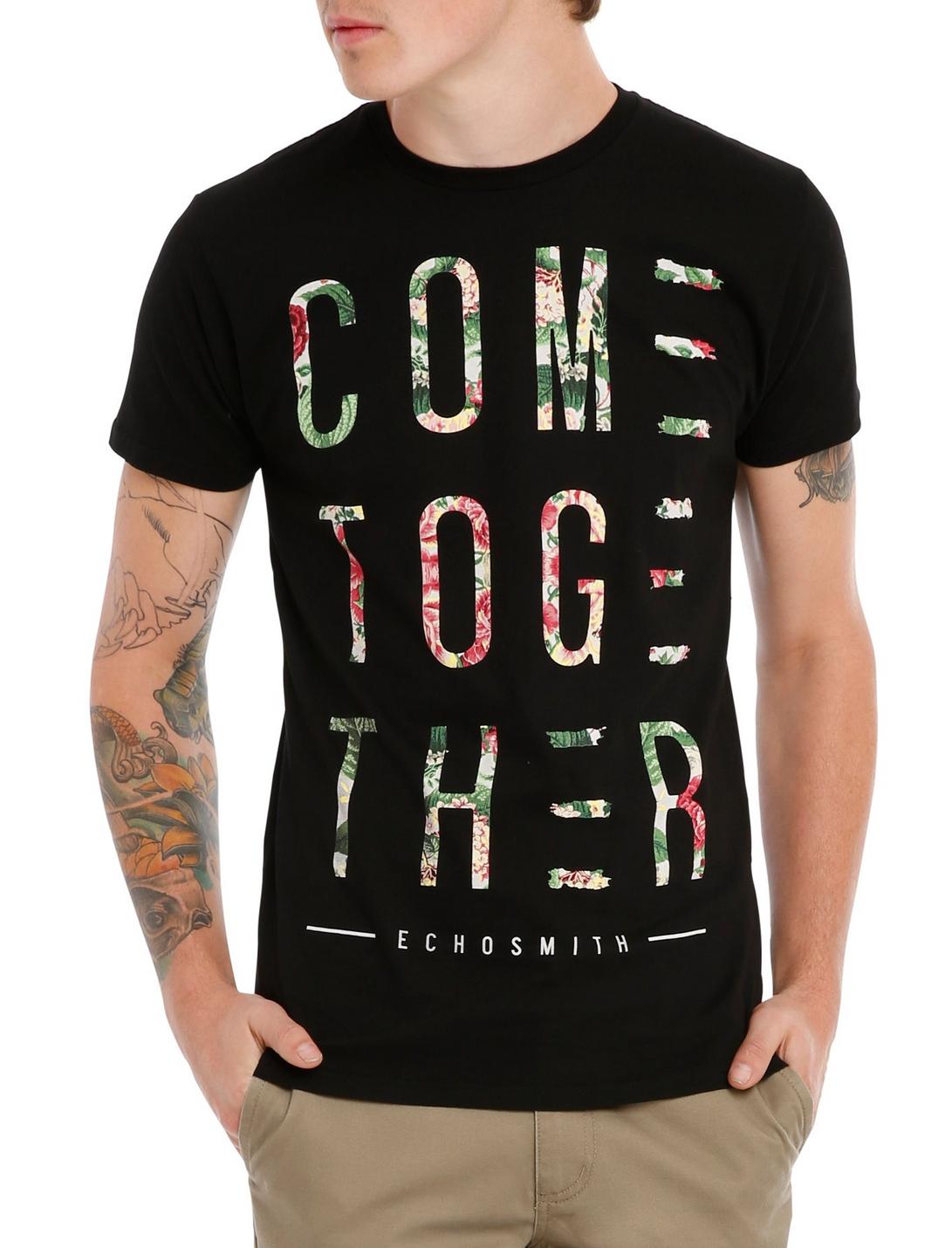 Echosmith Come Together Floral T-Shirt, BLACK, hi-res