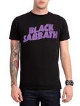 Black Sabbath Purple Logo T-Shirt, BLACK, hi-res