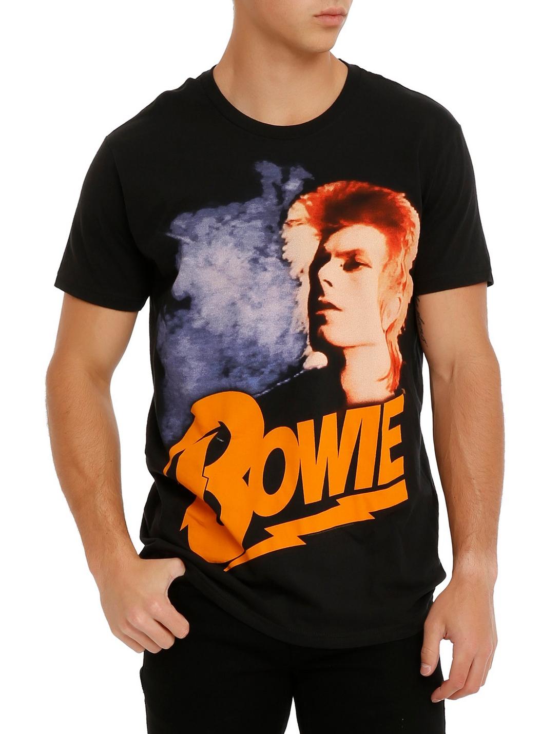 David Bowie Orange Hair T-Shirt, BLACK, hi-res