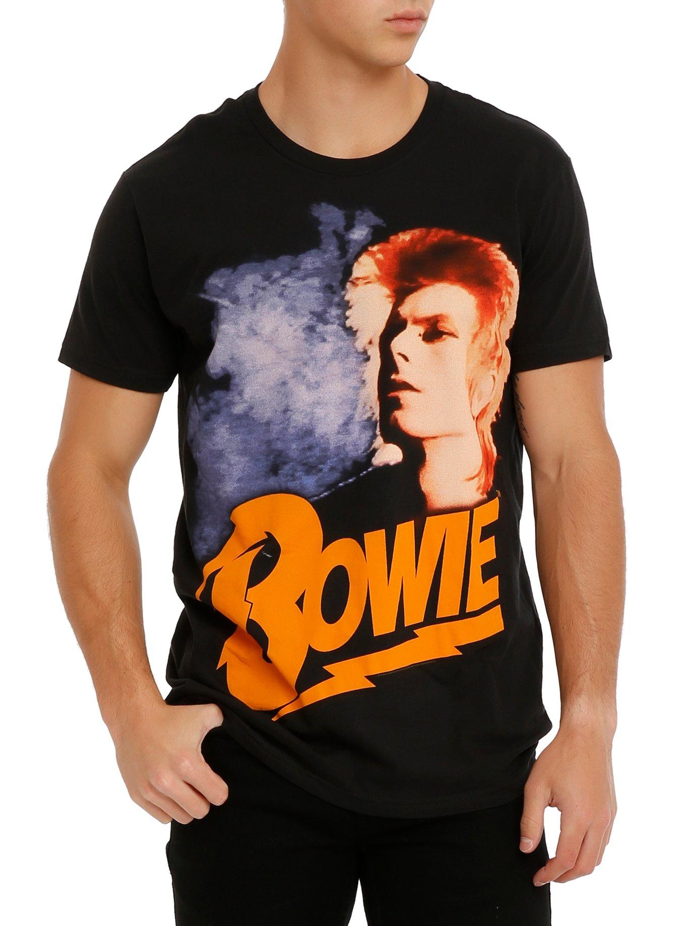 David Bowie Orange Hair T-Shirt, BLACK, hi-res
