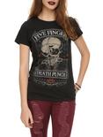 Five Finger Death Punch Rivet Skull Girls T-Shirt, BLACK, hi-res