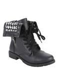 The Nightmare Before Christmas Jack Heads Combat Boots, BLACK, hi-res